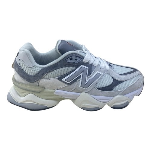 Pre-owned New Balance Leather Trainers In Grey
