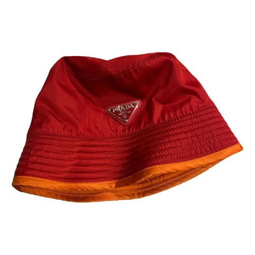 Pre-owned Prada Hat In Red