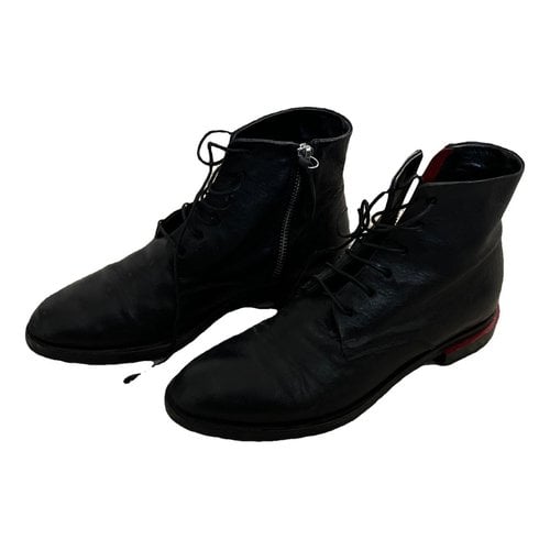 Pre-owned Halmanera Leather Boots In Black