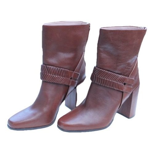 Pre-owned And-daughter Leather Boots In Brown