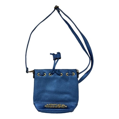 Pre-owned Moschino Crossbody Bag In Blue