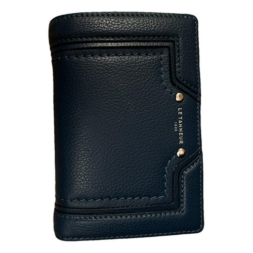 Pre-owned Le Tanneur Leather Wallet In Navy