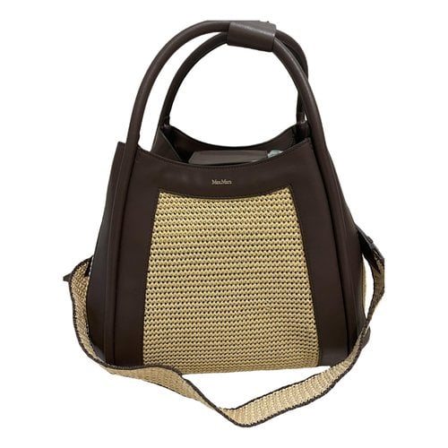 Pre-owned Max Mara Leather Tote In Brown