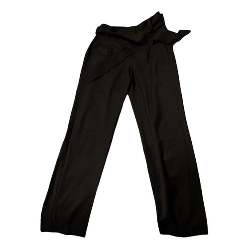 Pre-owned Maje Large Pants In Black