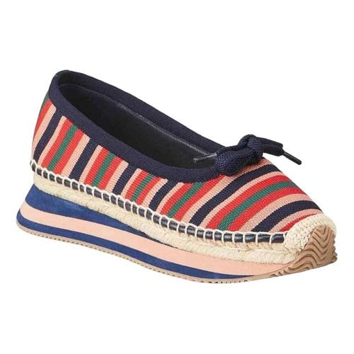Pre-owned Tory Burch Cloth Ballet Flats In Multicolour