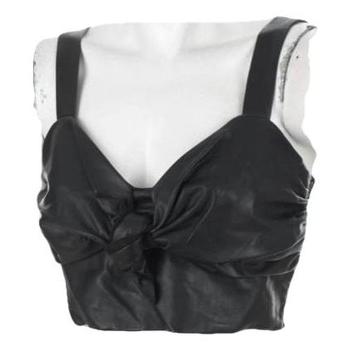Pre-owned The Kooples Leather Corset In Black