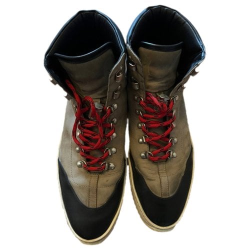 Pre-owned Fear Of God Leather Boots In Grey