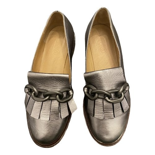 Pre-owned Mm6 Maison Margiela Leather Flats In Metallic