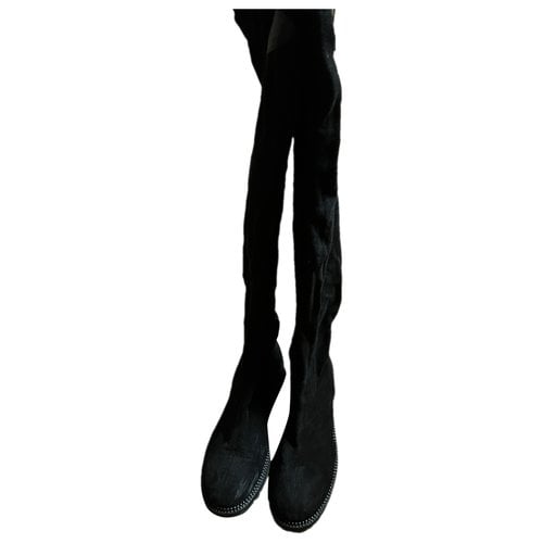 Pre-owned Manila Grace Boots In Black
