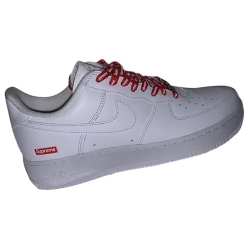 Pre-owned Supreme Low Trainers In White