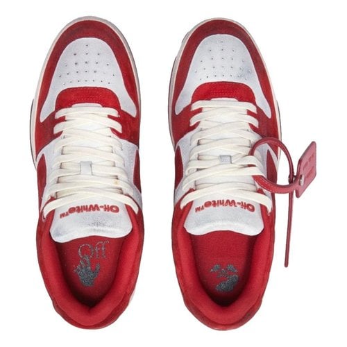 Pre-owned Off-white Leather Low Trainers In Red