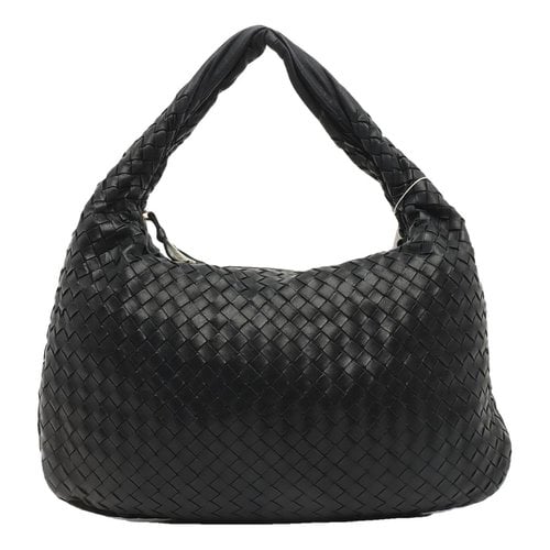 Pre-owned Bottega Veneta Veneta Leather Handbag In Black