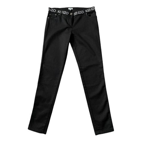Pre-owned Kenzo Slim Jeans In Black