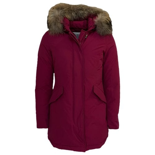 Pre-owned Woolrich Parka In Burgundy