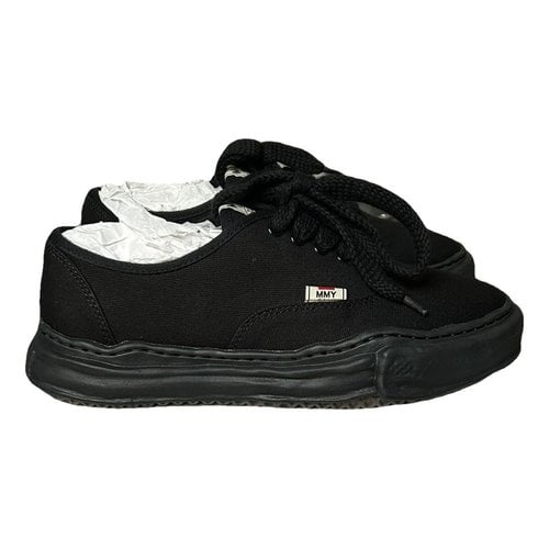 Pre-owned Miharayasuhiro Cloth Low Trainers In Black