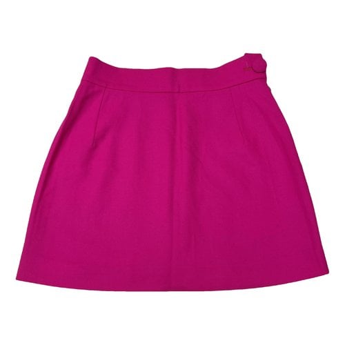 Pre-owned Attico Wool Mini Skirt In Pink