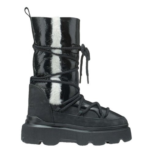 Pre-owned Inuikii Leather Snow Boots In Black
