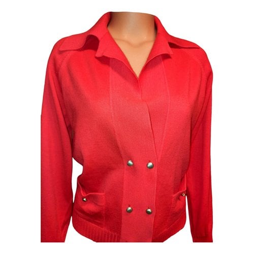 Pre-owned Valentino Wool Cardigan In Red