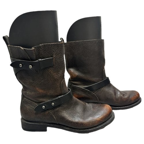 Pre-owned Rag & Bone Leather Boots In Brown