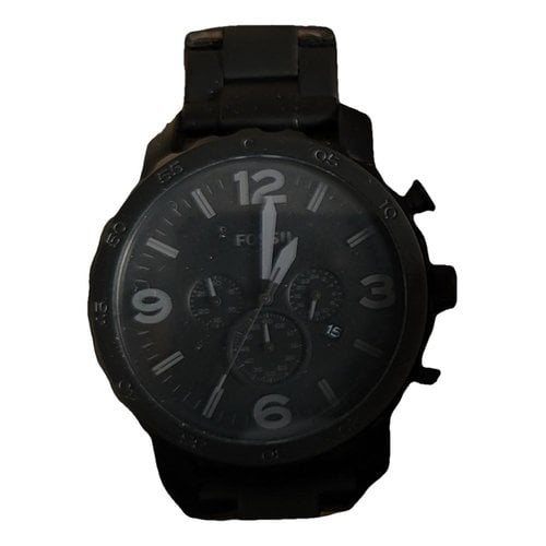 Pre-owned Fossil Watch In Black