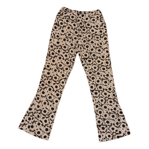 Pre-owned Moschino Cheap And Chic Trousers In White