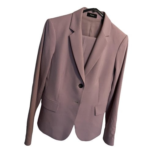 Pre-owned Theory Wool Suit Jacket In Pink