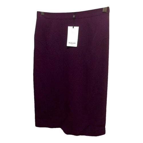 Pre-owned Mugler Mid-length Skirt In Purple