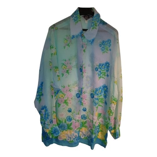 Pre-owned Versace Silk Shirt In White