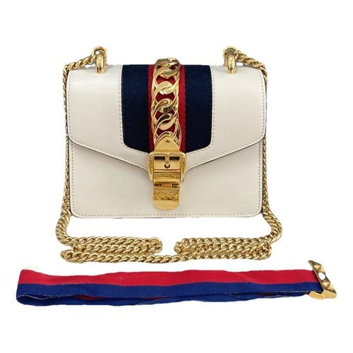Pre-owned Gucci Sylvie Chain Leather Crossbody Bag In Multicolour
