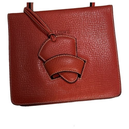 Pre-owned Loewe Barcelona Leather Handbag In Red