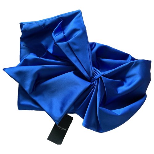 Pre-owned Saint Laurent Silk Corset In Blue