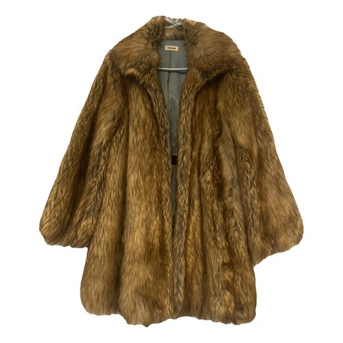 Pre-owned Zadig & Voltaire Fall Winter 2019 Faux Fur Coat In Brown