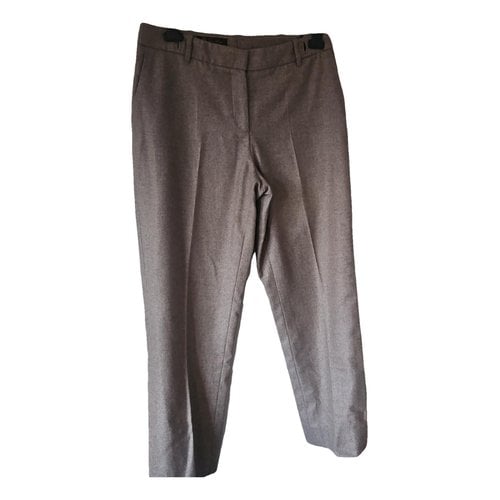 Pre-owned Loro Piana Cashmere Straight Pants In Brown