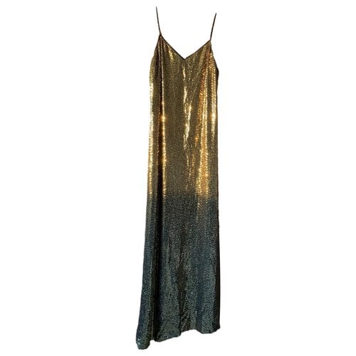 Pre-owned Gucci Maxi Dress In Gold