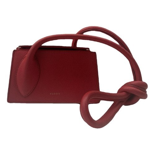 Pre-owned Yuzefi Tortilla Leather Bag In Red