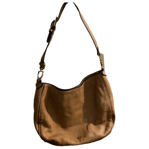 Pre-owned Calvin Klein Leather Handbag In Brown