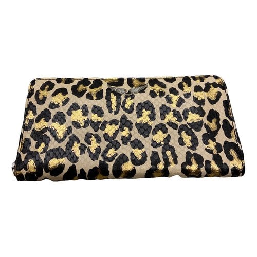 Pre-owned Zadig & Voltaire Leather Wallet In Gold
