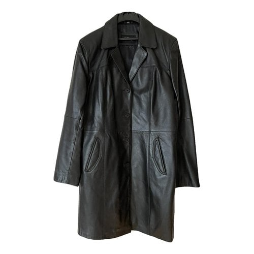 Pre-owned Oakwood Leather Coat In Black