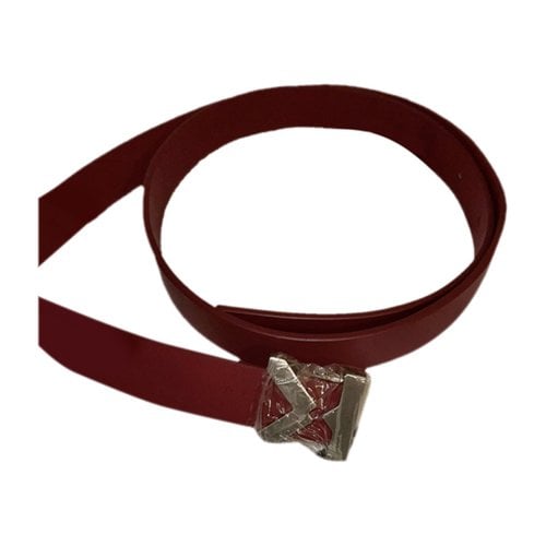 Pre-owned Kenzo Leather Belt In Burgundy