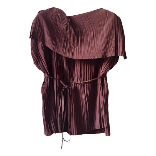 Pre-owned Marni Silk Blouse In Brown