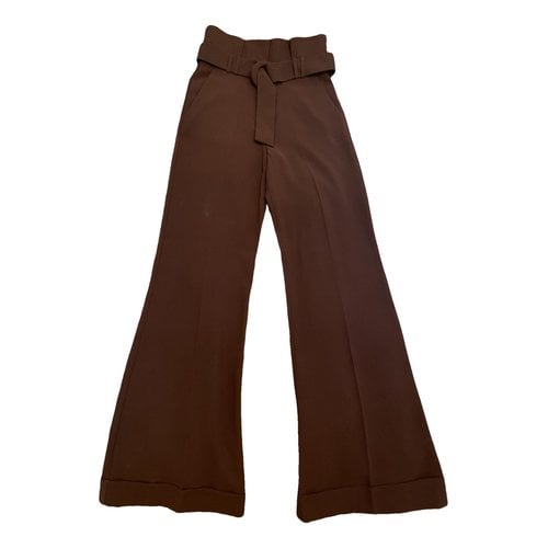 Pre-owned Marciano Large Pants In Burgundy