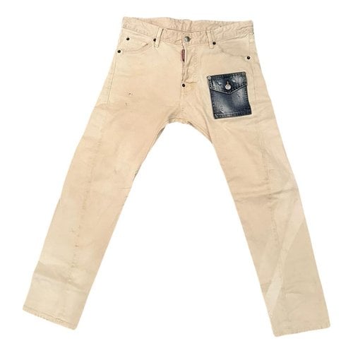 Pre-owned Dsquared2 Slim Jean In White