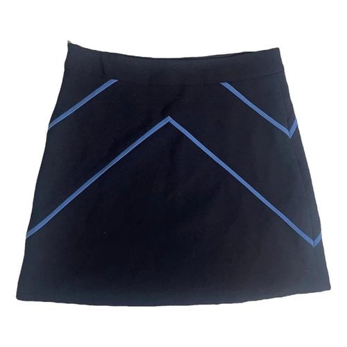 Pre-owned Tara Jarmon Mini Skirt In Navy