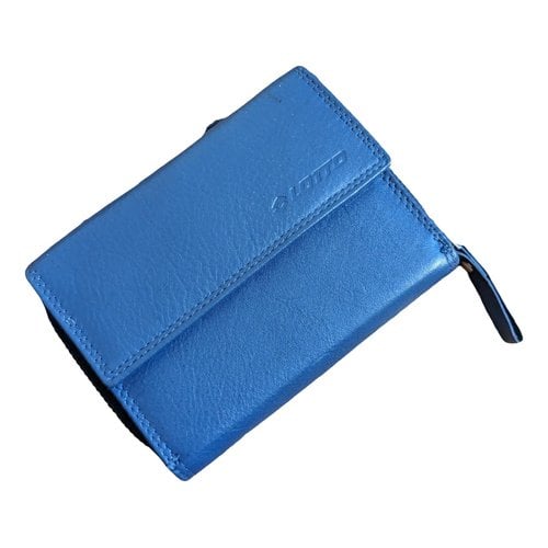 Pre-owned Lotto Leather Wallet In Blue