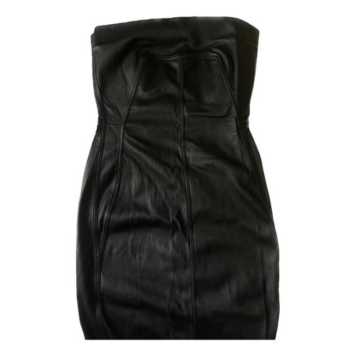 Pre-owned Rick Owens Leather Maxi Dress In Black