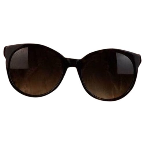 Pre-owned Gucci Aviator Sunglasses In Brown