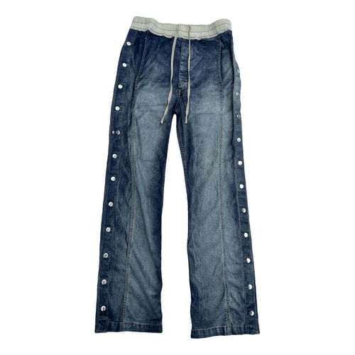Pre-owned Rick Owens Straight Jeans In Blue