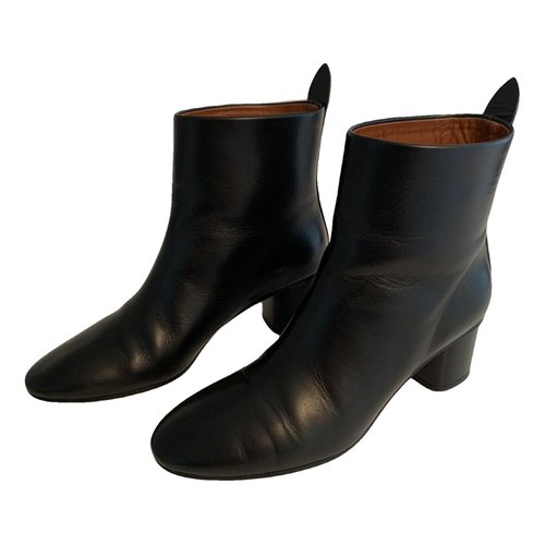 Pre-owned Joseph Leather Ankle Boots In Black
