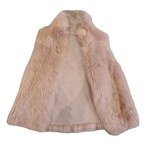 Pre-owned Whistles Shearling Coat In Pink
