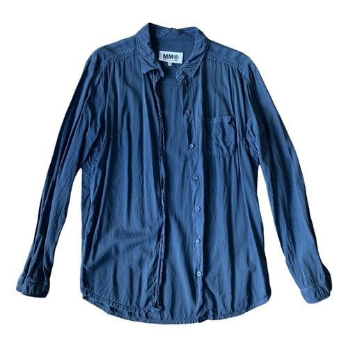 Pre-owned Mm6 Maison Margiela Silk Shirt In Blue